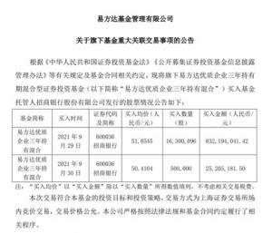 E基金旗下张坤管理的优质企业在三年混十一假期前连续两个交易日增持招商银行